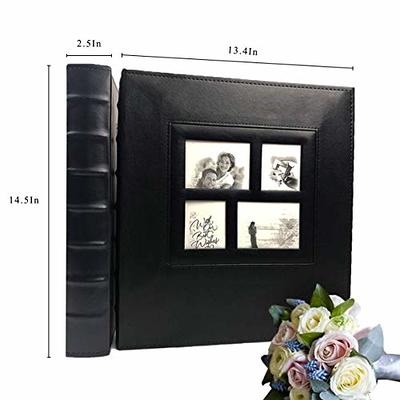  Mublalbum Small Photo Album 4x6 200 Photos Leather Cover  Picture photo Book 200 Horizontal Pockets Photo Albums for Baby Wedding  Anniversary Family (Black) : Home & Kitchen