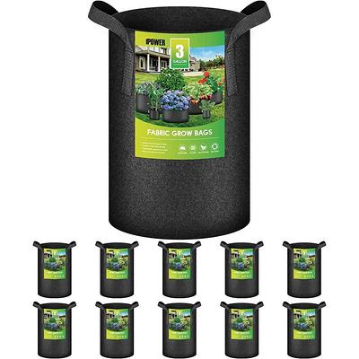 Sunnydaze Decor 5-Pack Garden Grow Bags with Handles - Non-Woven Fabric - Black - 10 Gal