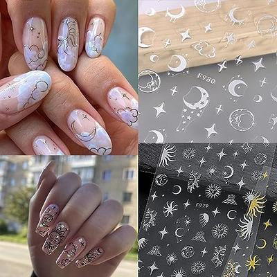 6 Sheets Cute Nail Art Stickers Cartoon Nail Decals 3D Self Adhesive  Designer Nail Stickers Nail Art Supplies Mermaid Nail Stickers for Women  Girls