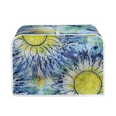  Doojoayie Color Flowers 2-Slice Toaster Cover for