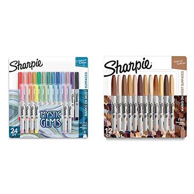 Sharpie Permanent Markers, Ultra-Fine and Fine Point Assorted Colors, 12 Count