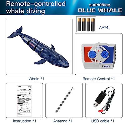 chxingfeng Remote Control Whale Shark Toys,Cartoon Dark Blue Whale