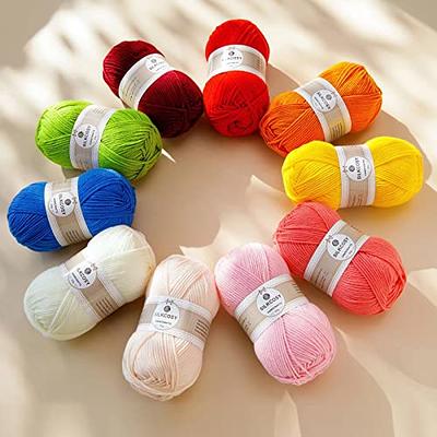 2pcs Milk Cotton 5ply Yarn Soft Crochet Yarn Baby Yarn