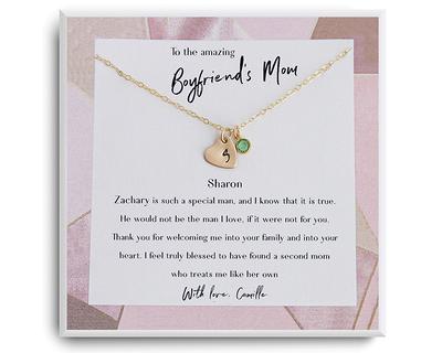 To My Boyfriend's Mom Necklace, Gift for Boyfriend Mother, Birthday Gift  Christmas Gift for Boyfriends Mom 