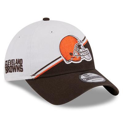 Men's New Era Cream/Brown Cleveland Browns 2023 Sideline Historic 59FIFTY Fitted Hat