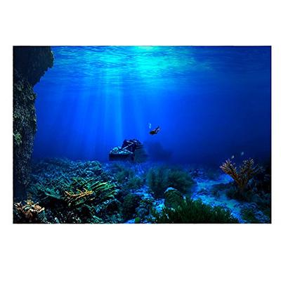 Zerodis Aquarium Background Poster, 3D PVC Waterproof Adhesive