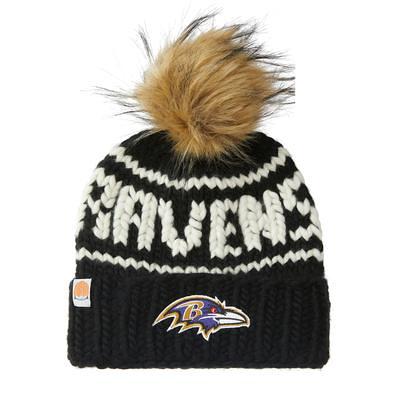 New Era Black Baltimore Ravens 2022 Sideline Ink Dye Cuffed Knit Hat