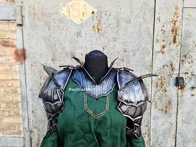 Men's Halloween Costume One Shoulder Ancient Greek Knight Warrior Cosplay  Dress