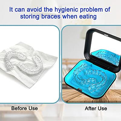 ARGOMAX 2PCS Mouth Guard Case，Aligner Case with Mirror，Retainer Case with  Removable Food Grade Silicone and Orthodontic Aligner Chewies (Black) -  Yahoo Shopping