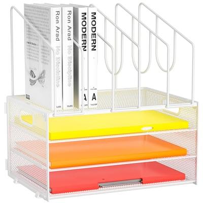 Marbrasse Desk Organizers with File Holder, 5-Tier Paper Letter