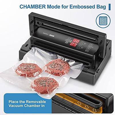 Toprime Vacuum Food Sealer Machine, 80kPa Powerful Sealing System Attached  Food Storage Container, Roll Bag Cutter, Sous Vide Bag and Hose, Dry 