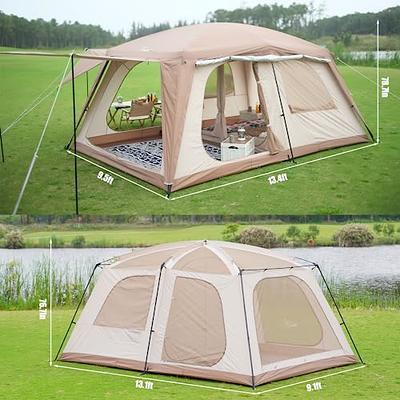 Inflatable Camping Tent Air Tent 4 Person Tents for Camping Double Layer  Family Camping Tent Oxford Canvas Tent Waterproof Windproof Easy Setup Tents