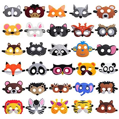 Zoo Animal Masks, Foam Assorted, 12/Pack