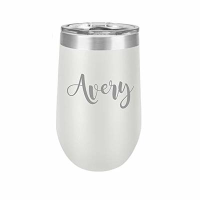 Personalized Wine Tumbler with Lid 12 oz Double Wall Insulated Stainless  Steel Custom Cup, Gifts for Women, Wedding, Birthday