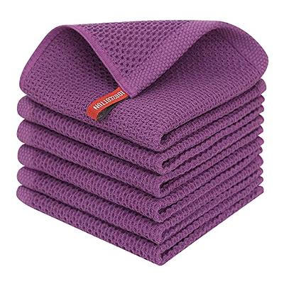 Homaxy 4/6pcs 100% Cottton Kitchen Towel Absorbent Dishcloth Ultra