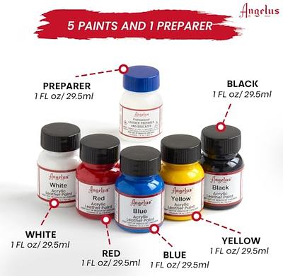 Angelus Leather Paint Kit- Basics Starter Kit Includes 5 Paints, Prep, & 5  Piece Paint Brush Set - Yahoo Shopping