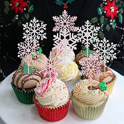 Snowflake Frozen Cake Topper Decorations Set, Frozen Snowflake Cake  Decorations, Snowflake Cupcake Toppers, Perfect For Christmas Birthday  Wedding Par