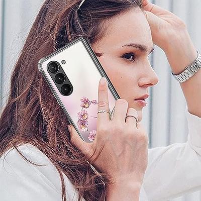 OOK for Samsung Galaxy Z Fold 5 Case,Clear Z Fold 5 Case Cute Pink