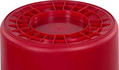 Rubbermaid FG261000RED 10 gallon Brute Trash Can - Plastic, Round, Food  Rated