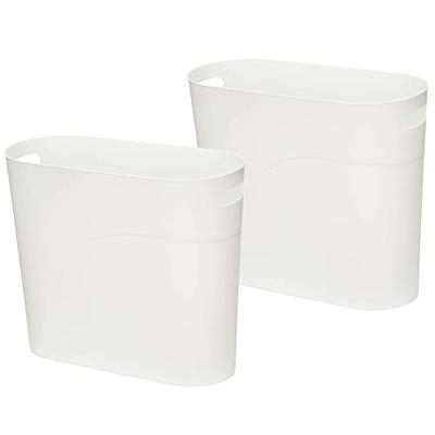 Rubbermaid FG280300BISQU Dual-Action Swing Lid Trash Can for Home