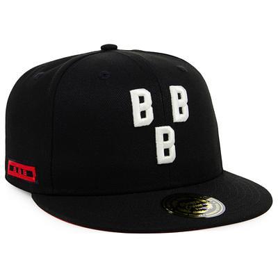 New York Black Yankees Rings & Crwns Team Fitted Hat - Cream/Black