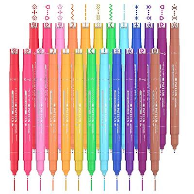 10 Colors Curve Highlighter Pens Set, 10 Different Shapes Dual Tip Mar –  JATBAAK