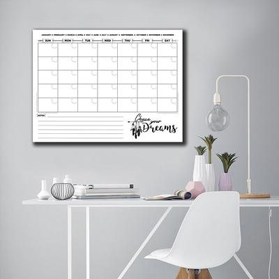 DesignOvation Beatrice Monthly Chalkboard Calendar Memo Board