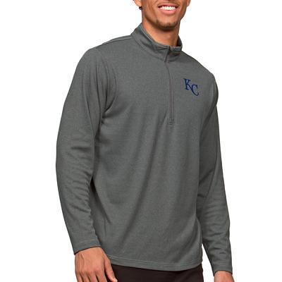 Antigua Men's Kansas City Royals White Tribute 1/4 Zip Pullover