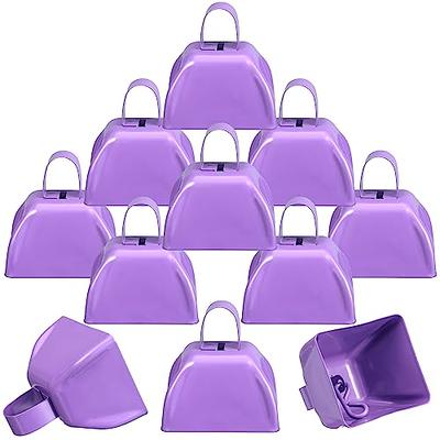 Therwen 12 Pack Metal Cow Bells Noise Makers with Handle 3 Inch Hand  Percussion Cowbells Bulk Loud Call Bell for Sporting Events Cheering  Football Games Team Spirit Weddings Party Noisemakers(Purple) - Yahoo  Shopping