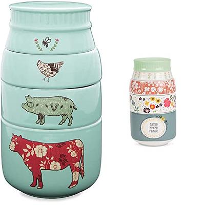 Pavilion Gift Company Live Simply Bee Chicken Pig and Cow Measuring Cups,  Teal & Weeks 54217 Measuring Cup Set, Multi - Yahoo Shopping