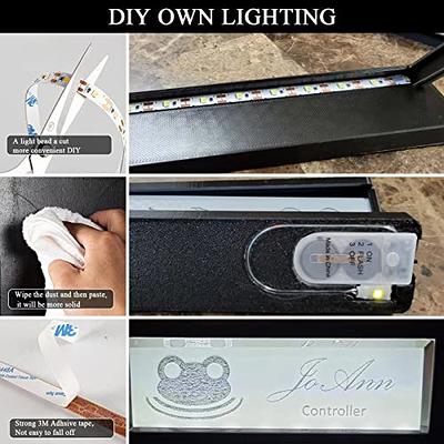 JUNWEN Short Led Strip Lights Battery Powered with Flashing, 3.28