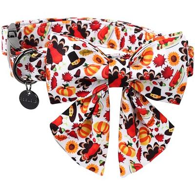  Malier Thanksgiving Dog Collar with Bowtie, Turkey