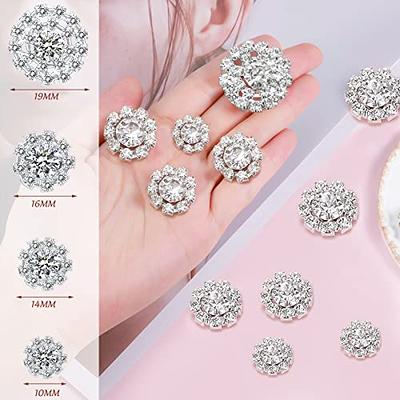 156 Pieces Sew on Rhinestones Claw Flatback Crystal Rhinestones Metal Prong  Setting Rhinestones Acrylic Glass Sewing Gems for Clothes DIY Craft Shoes  Dress Jewelry Making (White)