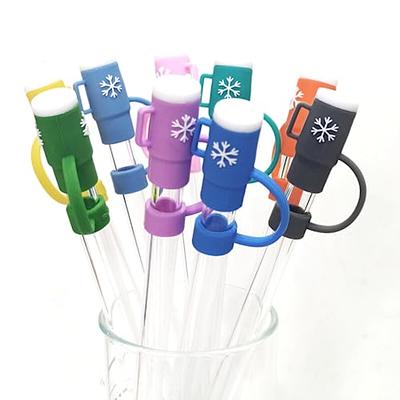 Stanley Straw Cover,6 Pack Straw Cover for Stanley Cup,Silicone Straw  Topper 0.4in/10mm for Stanley Cup 30&40 oz for Tumblers (Pink+Blue+Grey)