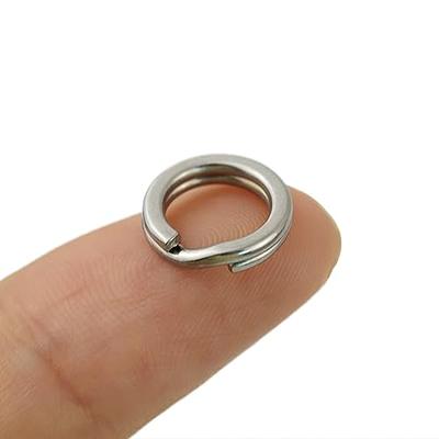 20mm Mini Split Rings Flat Keyrings Black Key Ring O Metal Fob For