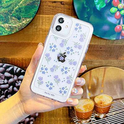 Compatible With Iphone 12 Case With Cute Purple Flower Floral