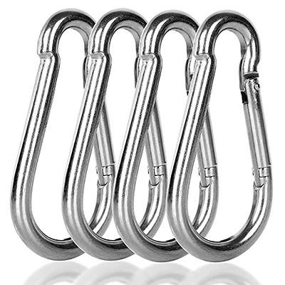 4Pcs M6 Spring Snap Hooks Heavy Duty Stainless Steel 304 Swing