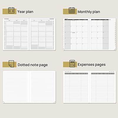 POPRUN Planner 2023-2024 (8.5'' x 10.5'') Academic Calendar (July 23-June  24) Daily Weekly and Monthly Appointment Book with Hourly Time Slots, Hard