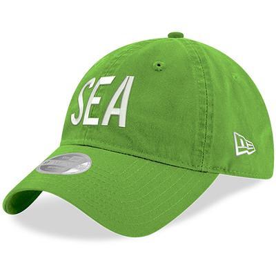 Seattle Seahawks New Era All Black/Lime Green Outline 9FIFTY Adjustable  Snapback Hat