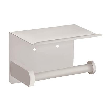 Rustproof And Stainless Steel Toilet Paper Holder With Phone Shelf