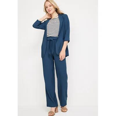 Women's Ribbed High Waisted Plicated Multiple Pockets Solid Casual