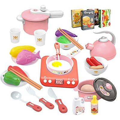 Bruvoalon 32Pcs Kids Play Kitchen Toys Set, Toddlers Pretend