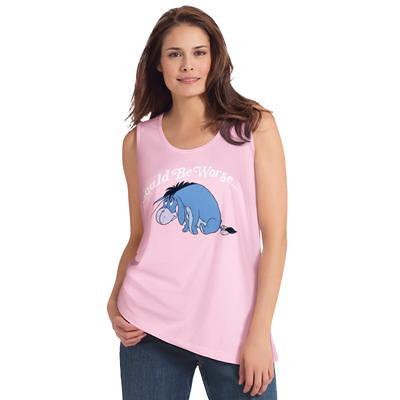 Women's Plus Size Disney Eeyore Christmas T-Shirt Holiday Gray