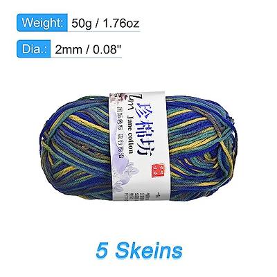 uxcell Cotton Blend Yarn, 5 Pack of 50g/1.76oz Soft Crochet Craft Yarns for  Knitting and Crocheting Craft Projects, Colorful Blue - Yahoo Shopping