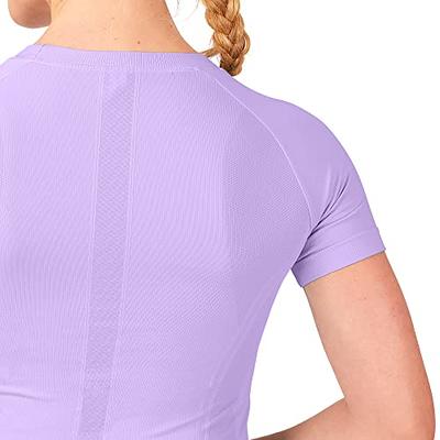 MathCat Workout Shirts for Women Short Sleeve, Workout Tops for Women, Quick  Dry Gym Athletic Tops，Seamless Yoga Shirts Purple - Yahoo Shopping