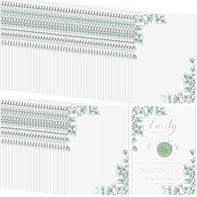 100 Pack Vellum Jackets for 5x7 Invitations, Pre-Folded Bulk Transparent  Paper Envelope Liners for Wedding Cards and Scrapbooking 