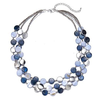 Blue Chunky Necklace, Tagua Nut Necklace, Vegetable Ivory Necklace, Royal Blue  Necklace, Amazing Gift - Etsy