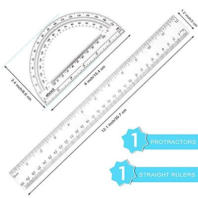 4 Packs Colorful Deformable Soft Plastic Ruler, Metric Transparent Flexible  Ruler 12 inch,Straight Rulers for Schools, Offices, Families, and Kids, in