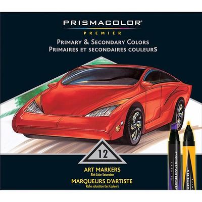 12 Prismacolor Markers Professional Art Double-ended Markers, Primary and  Secondary Colors Prismacolor Art Markers 