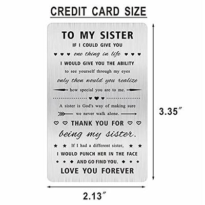 Dear Sister Thanks for being my Sister Funny Birthday Gift for